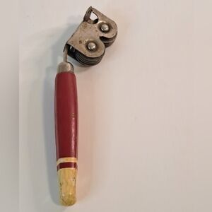 Vintage Ekco A&J Wood Handle Knife Sharpener Kitchen Tool USA